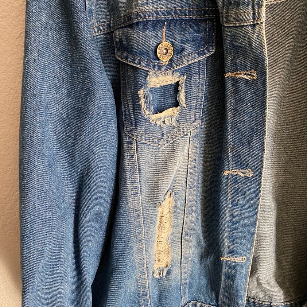 Distressed Jean Jacket - Picture 3 of 4
